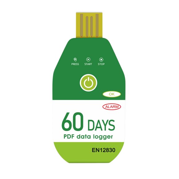 Easy to Use USB Temperature Logger 60/90/120 Days Recording Suitable for Cold Chain Transport&Freezer Storage