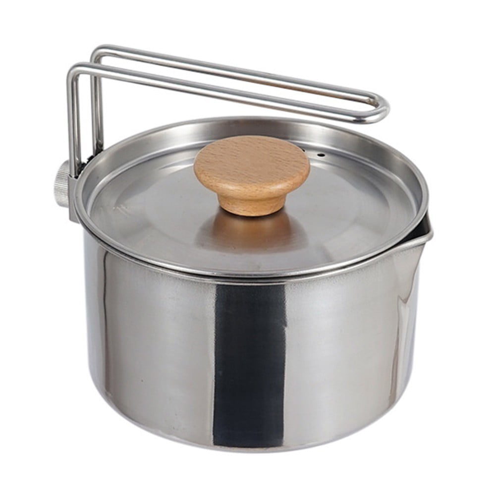 Easy to Use and Clean Stainless Steel Kettle for Outdoor Adventures 1L