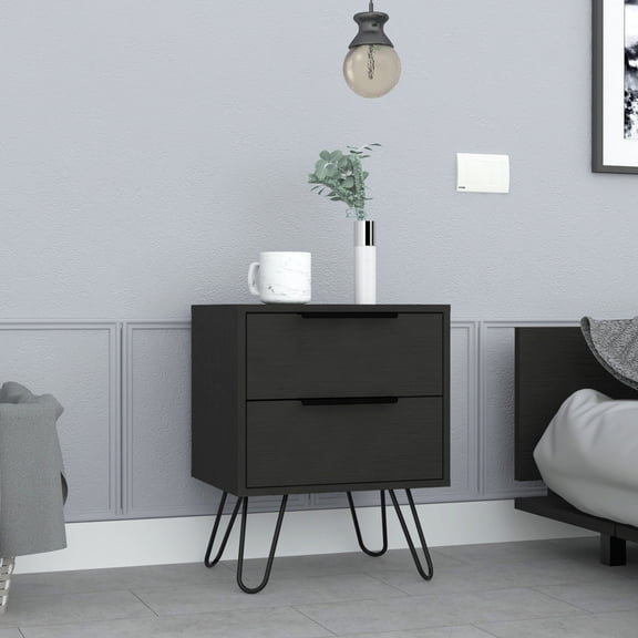 Easy-to-assemble end table with cam and bolt system / Simplifies the installation process