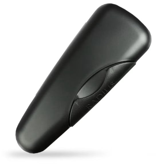 RADIUS Razor Travel Case, BPA-Free Recycled Plastic, Portable for Bathroom, School, Home, Camping - Caviar Pearl