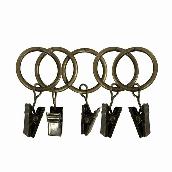 Easy2hang Premium Drapery Clip Rings openable Extra Thick have an opening to slide onto the rod,1-Inch,Bronze,24pack