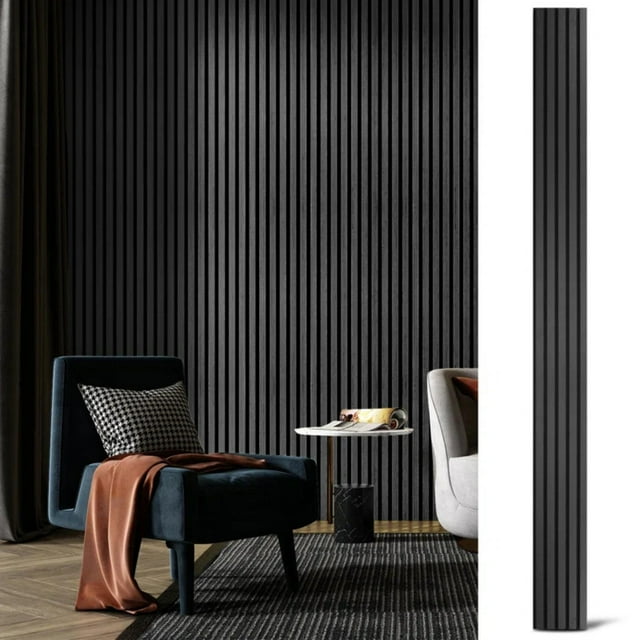 Easy4Home 106.3" x 12.6" Acoustic Wood Slat Wall Panels Soundproof ...