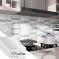 thumbnail image 1 of Easy4Home 10Pcs 3D Peel and Stick Backsplash 11.4"x9" Self-Adhesive Wall Tile for Kitchen Bathroom, Beige, 1 of 6