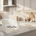 thumbnail image 1 of Easy4Home 10Pcs 3D Peel and Stick Backsplash 11.4"x9" Self-Adhesive Wall Tile for Kitchen Bathroom, Marble White, 1 of 6