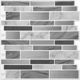 thumbnail image 1 of Easy4Home 10Pcs 3D Peel and Stick Backsplash 12"x12" Self-Adhesive Wall Tile for Kitchen Bathroom, Marble Gray, 1 of 6