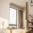 thumbnail image 1 of Easy4Home 38"x26" Rectangular Bathroom Mirror Decorative Wall Mounted Vanity Mirror, Gold, 1 of 7