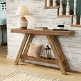 thumbnail image 1 of Easy4Home 46" A-Frame Rustic Wood Console Table Hand-Made, Brown, 1 of 7