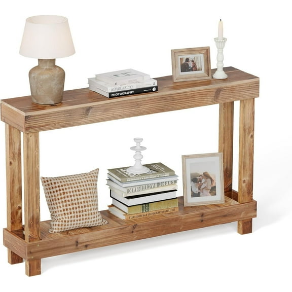 Easy4Home 46" Rustic Wood Console Table Hand-Made, Brown