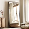 thumbnail image 1 of Easy4Home 65"x24" Rectangular Full Length Mirror Freestading Full Body Floor Mirror, Black, 1 of 6