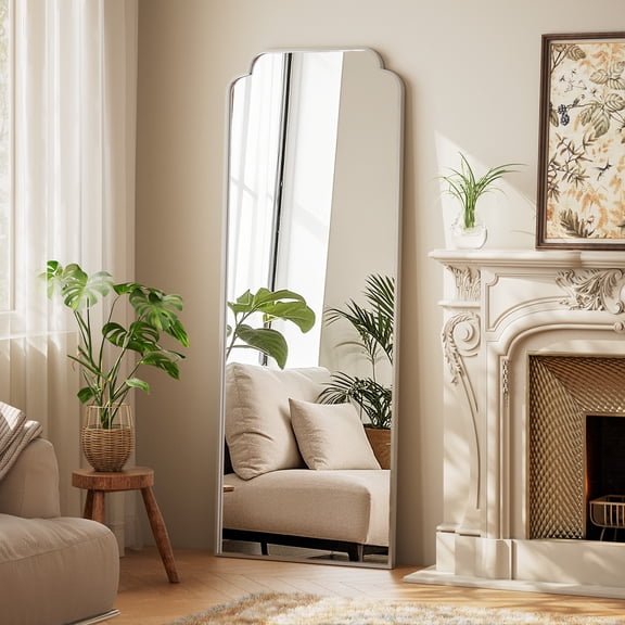 Easy4Home 69"x25" Arched Full Length Mirror Decorative Wall Mounted Mirror with Metal Frame, Silver