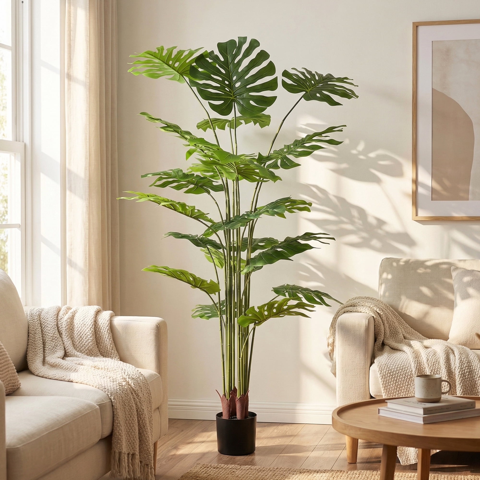 Easy4Home 6FT Artificia Plant Fake Tropical Potted Tree Indoor Faux Floor Plant for Home Office Decor