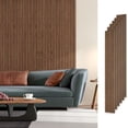 thumbnail image 1 of Easy4Home 6Pcs Wood Soundproof Wall Panels 94" x 7.9" Wood Slat Acoustic Panels,Classic Brown, 1 of 7