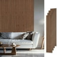 thumbnail image 1 of Easy4Home 4Pcs Wood Soundproof Wall Panels 94.5" x 12.6" Wood Slat Acoustic Panels, Classic Brown, 1 of 6