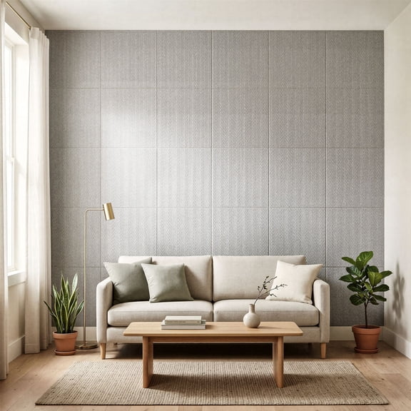Easy4Home 8Pcs 24"x24" Flexible Stone Wall Panels 3D Faux Stone Woven Texture Decorative Wall Tiles for Interior and Exterior Wall, White