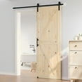 thumbnail image 1 of Easy4Home 96"H Large Format Sliding Barn Door, Solid Spruce Wood, Assembly Required, 1 of 9