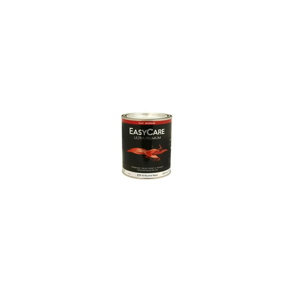 EasyCare EZFN-QT Ultra Premium Interior Latex Paint & Primer, Flat Neutral Base, 1 Qt. - Quantity 1