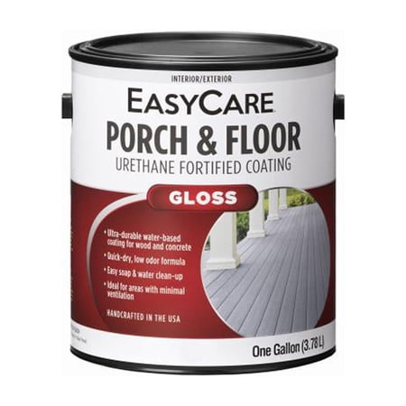 EasyCare UGF1-GL Porch & Floor Coating, Interior/Exterior, Urethane Fortified, White Pastel Base Gloss, 1 G - Quantity 2