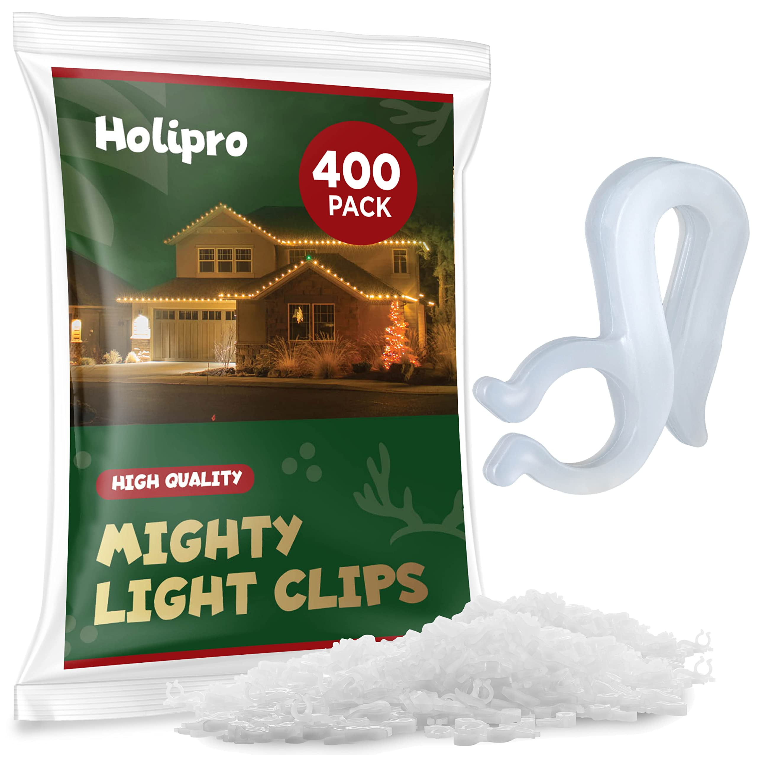 EasyClip Christmas Light Clips Set Mini Clips for Gutters and Shingles Hanging Outdoor Lights