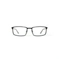 thumbnail interactive-video image 1 of EasyClip Men's EC303 Square Prescription Eyeglasses with Case, Black, 1 of 7