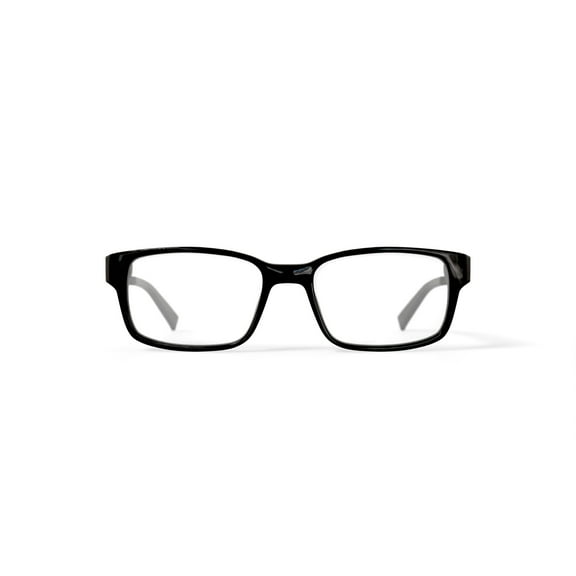 EasyClip Men's EC318 Rectangular Prescription Eyeglasses with Case, Black