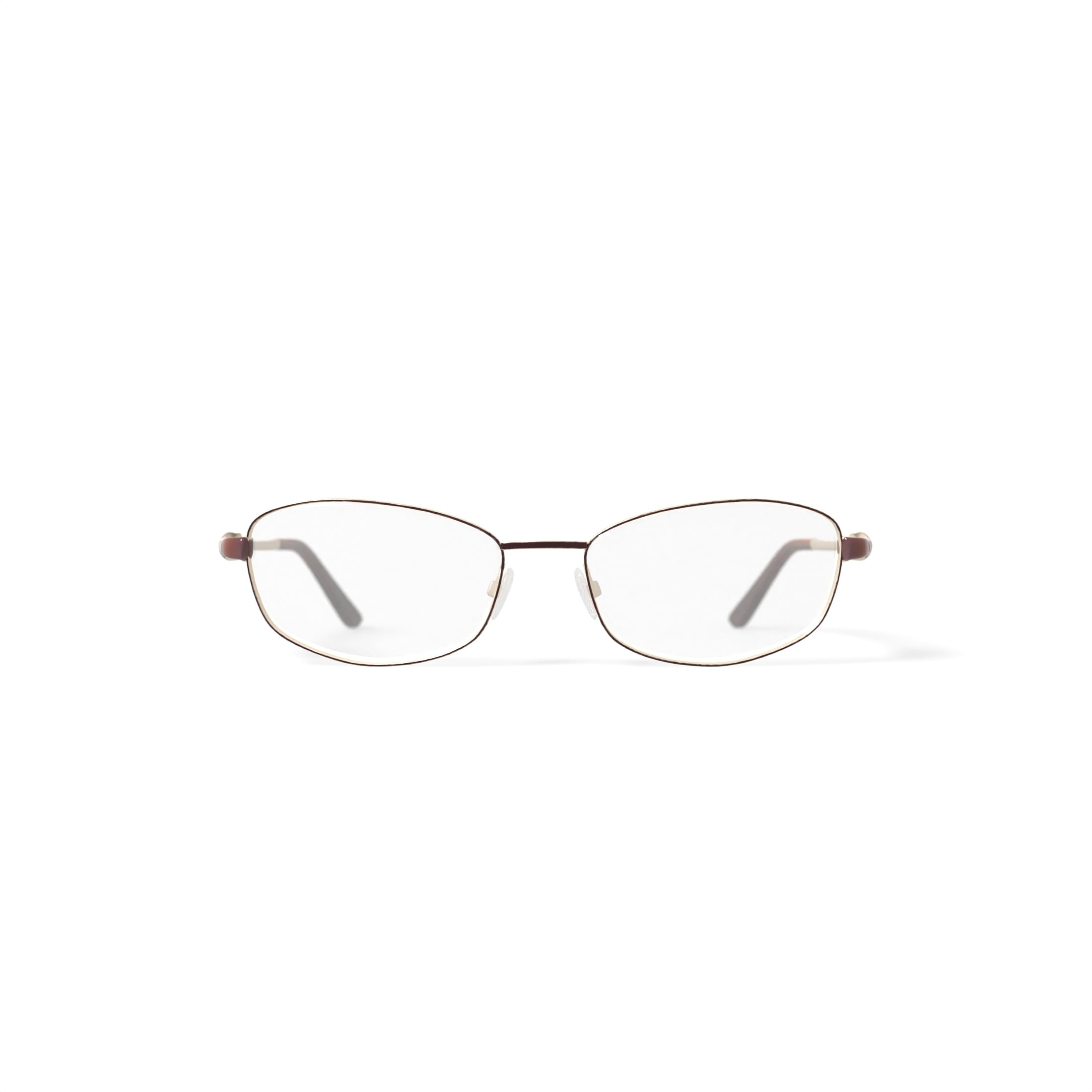 EasyClip Women’s S3209 Oval Prescription Eyeglasses with Case, Brown