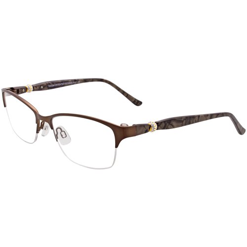 EasyClip Womens Prescription Glasses, EC973 Brown