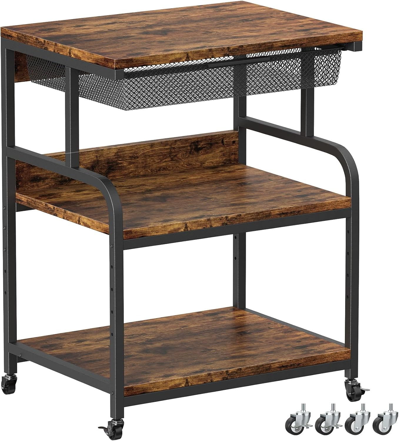 23.6''x18.9'' Extra Large Printer Stand with Drawer, 5