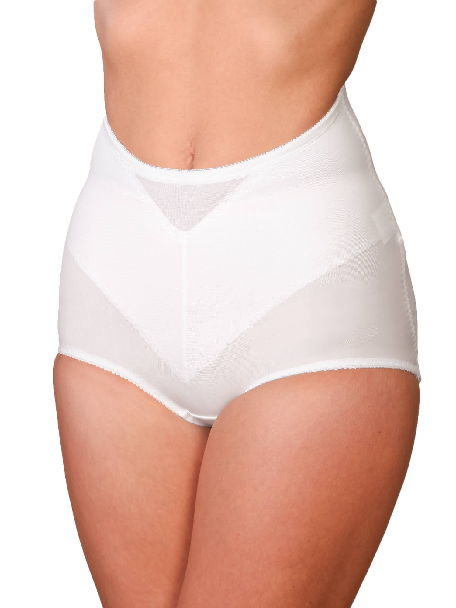 EasyComforts Lower Back Support Briefs, Nylon Material For Smooth Discrete  Fit, Abdominal Shapewear Undergarment, White - XL 