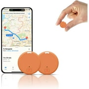 EasyFind Mini GPS Tracker for Vehicles, Mini Worldwide GPS Tracker, Car Locator Tracker, Car Vehicle Tracking Anti-Lost Locator for Tracking System (Orange 2pcs)