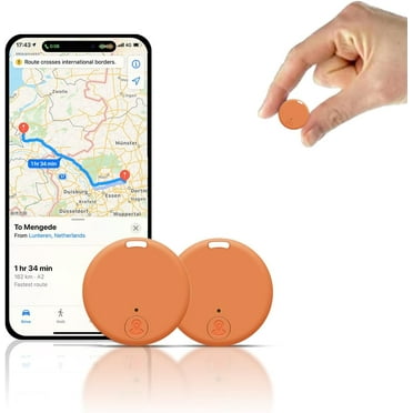 EasyFind Mini GPS Tracker for Vehicles, Mini Worldwide GPS Tracker, Car Locator Tracker, Car Vehicle Tracking Anti-Lost Locator for Tracking System (Orange 2pcs)