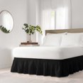 thumbnail image 1 of EasyFit Wrap Around Black Solid Ruffled Bed Skirt, Queen/King, 1 of 4