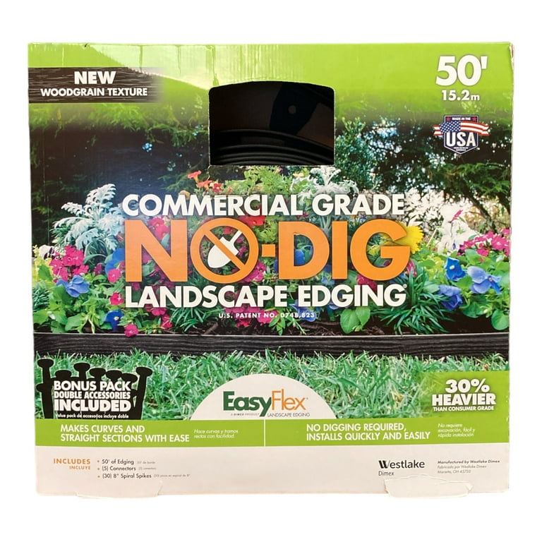 25' Black No-Dig Landscape Edging Kit 25' Black No-Dig Landscape Edging Kit