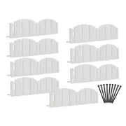 EasyFlex Decorative Adirondack No-Dig Landscape Edging Kit, 10-ft x 4.5in. High, Includes Anchoring Spikes, White