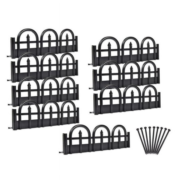 EasyFlex Decorative No-Dig Landscape Edging Kit - 10 ft., Black Wrought Iron-Look