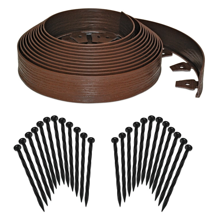 EasyFlex® 20' 2-in-1 Landscape Edging - Black Wood Grain EasyFlex® 20' 2-in-1 Landscape Edging - Black Wood Grain