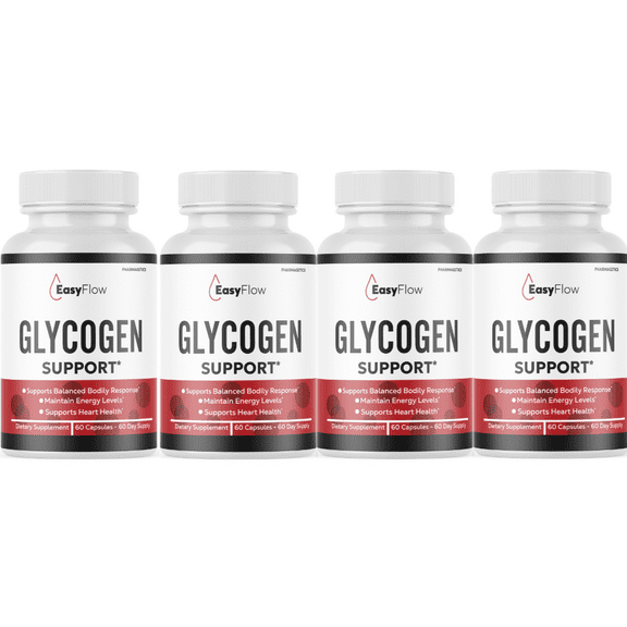 EasyFlow Glycogen Support Pills, Easy Flow Blood Support - 4 Bottles