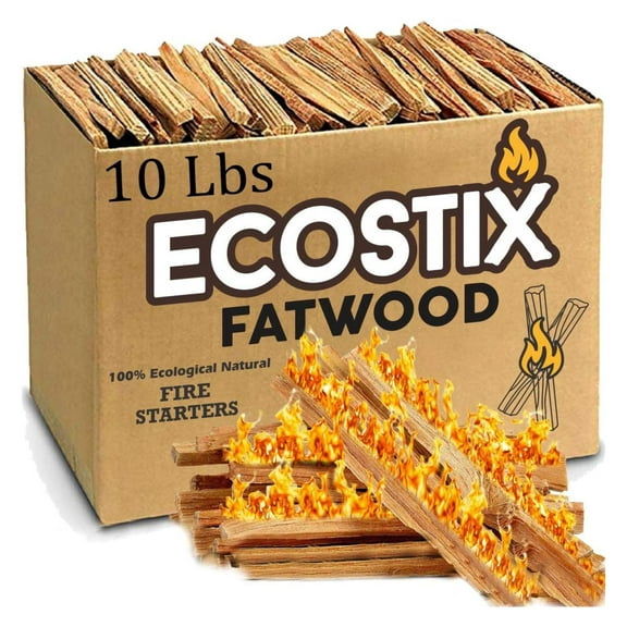 EasyGo Product Approx. 120 Eco-Stix Fatwood Starter Kindling Firewood Sticks Wood Stoves Camping Firestarter BBQ, 10 Lbs, Year Round
