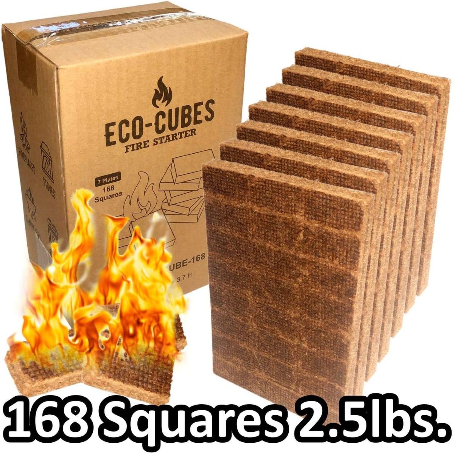 EasyGo Product Eco Cubes Fire Starter Squares Great Lighter for