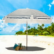 EasyGo Products 7  Exotic Tan Beach Umbrella, UV Resistant with Tilt Function
