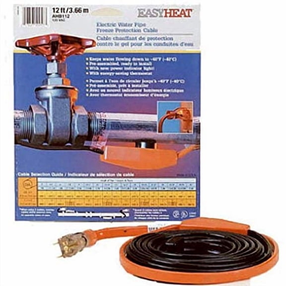 EasyHeat 6' Pipe Heating Cable, Prevent Pipe Freeze, Easy to Use, 7 Watt per foot, 42 Watts