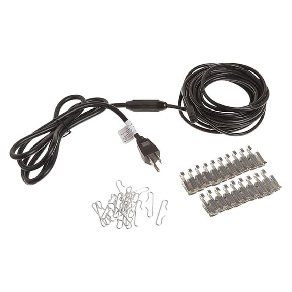 EasyHeat Roof Deicing Cable 20ft - Ice & Snow Melt for Roofs & Gutters - Prevent Ice Dams & Water Damage - 100W Pre-Assembled Kit ADKS-100