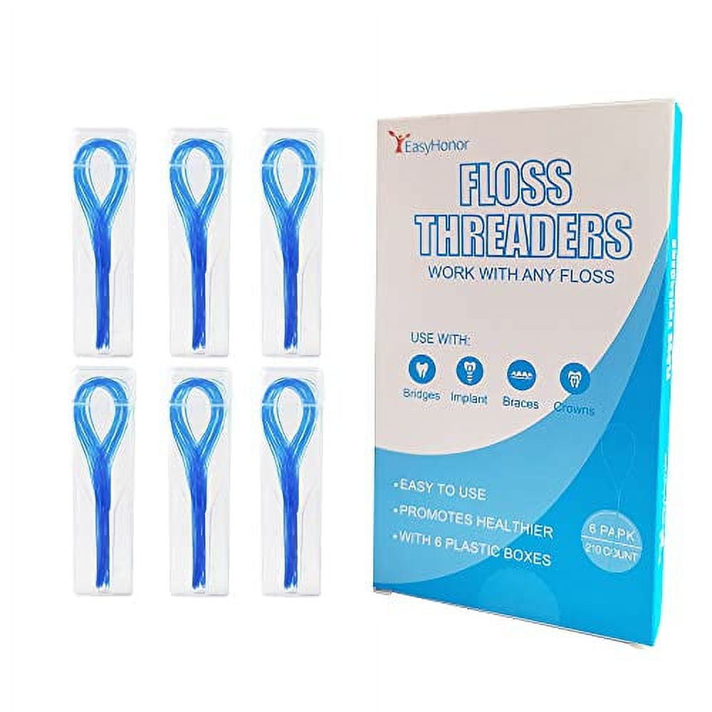 EasyHonor Dental Floss Threaders for Braces, Bridges, and Implants,210 ...