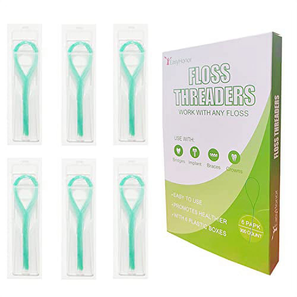 EasyHonor Dental Floss Threaders for Braces, Bridges, and Implants