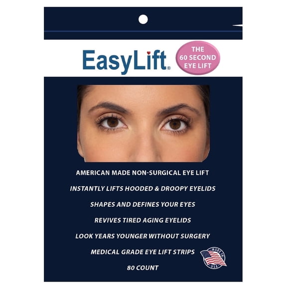 EasyLift The Original 60 Second Eye Lift, 80 Eye Lift Strips + Wax/Gel