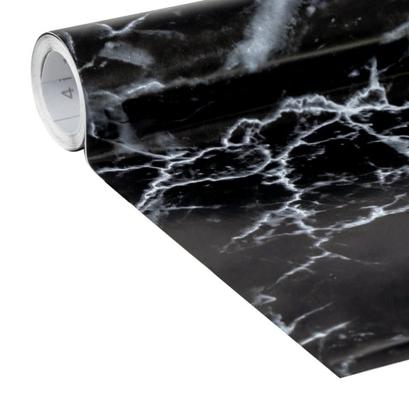 EasyLiner Brand Contact Paper Adhesive Shelf Liner, Black Marble, 20 in. x 15 ft. Roll
