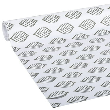 EasyLiner Brand Contact Paper Adhesive Shelf Liner, Grey Pin Feather, 20 in. x 15 ft. Roll