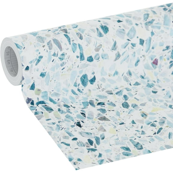 EasyLiner Peel & Stick Decor Removable Peel and Stick Wallpaper - Self Adhesive Decorative Shelf Paper for Cabinets, Walls, Resurfacing Projects - Adhesive Shelf Liner - 20in x 18ft - Sea Glass