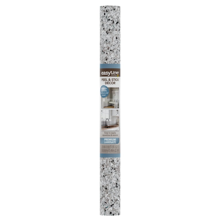 Livelynine 40cm X 10m Removable Grey Peel-and-Stick Wallpaper – Matte Vinyl For Countertops, Cabinets & Shelves