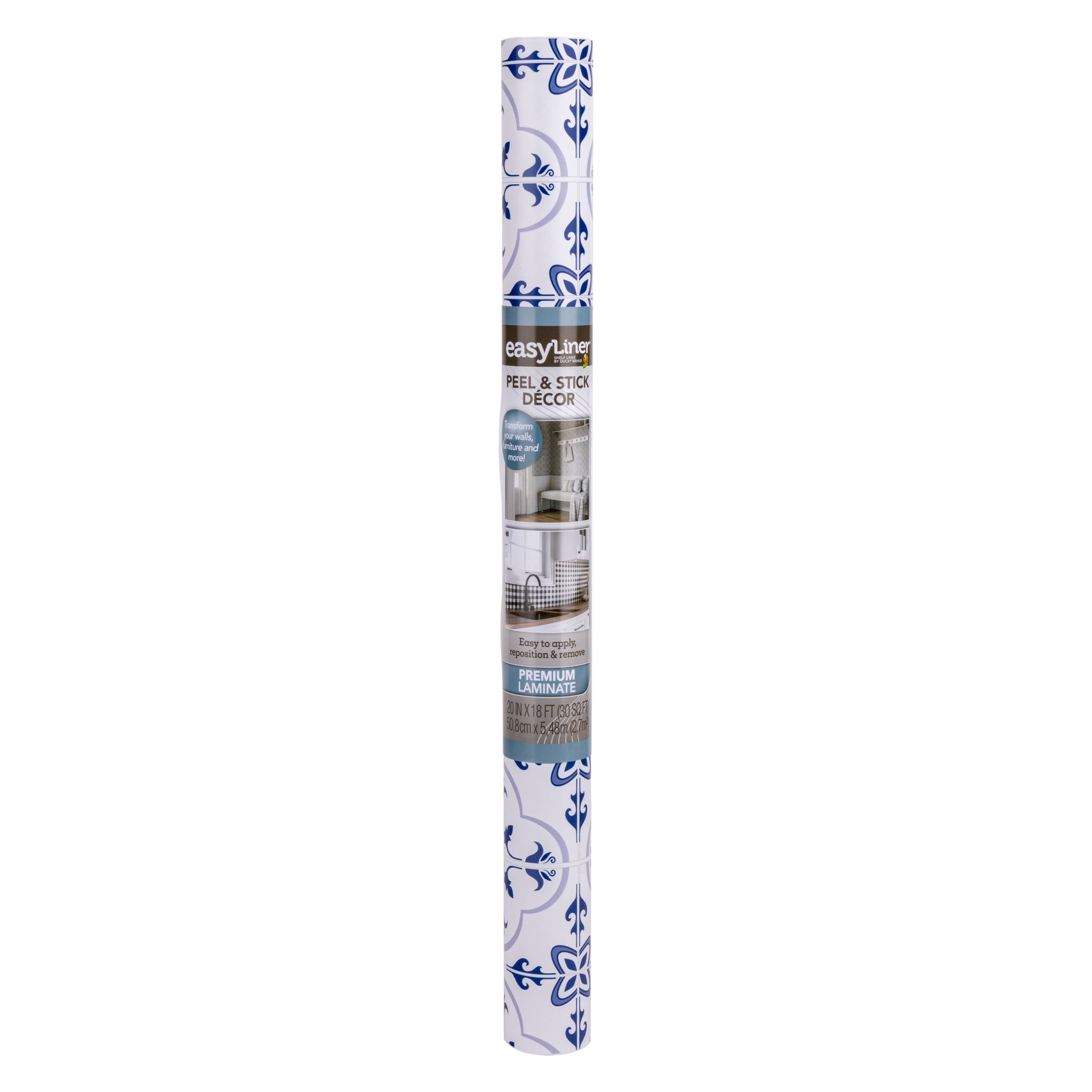 EasyLiner Premium Removable Adhesive Peel & Stick Wallpaper, Mediterranean Tile, 20 in. x 18 ft.