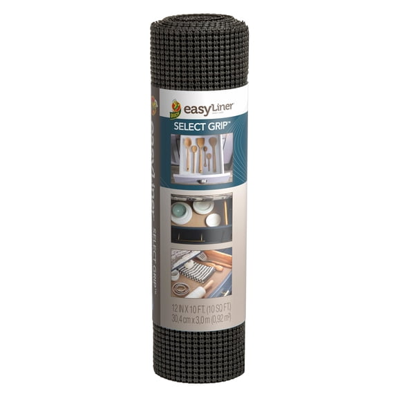 Select Grip EasyLiner Shelf Liner, Black 12" x 10' Roll